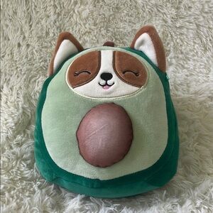 Squishmellow -rare-avocado Green and Brown Dog Plush Toy